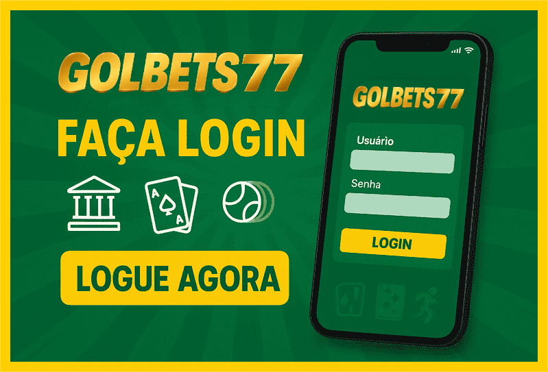 Imagem destacando login seguro na GOLBETS77 para novos usuários